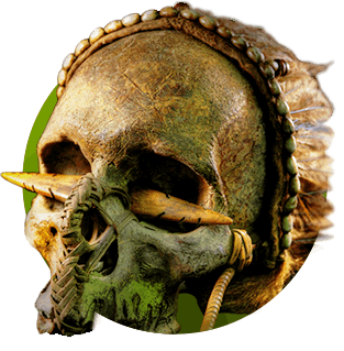 Asmat Cannibal Skull