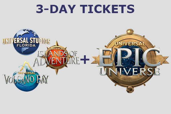Universal Orlando 3 Day Tickets
